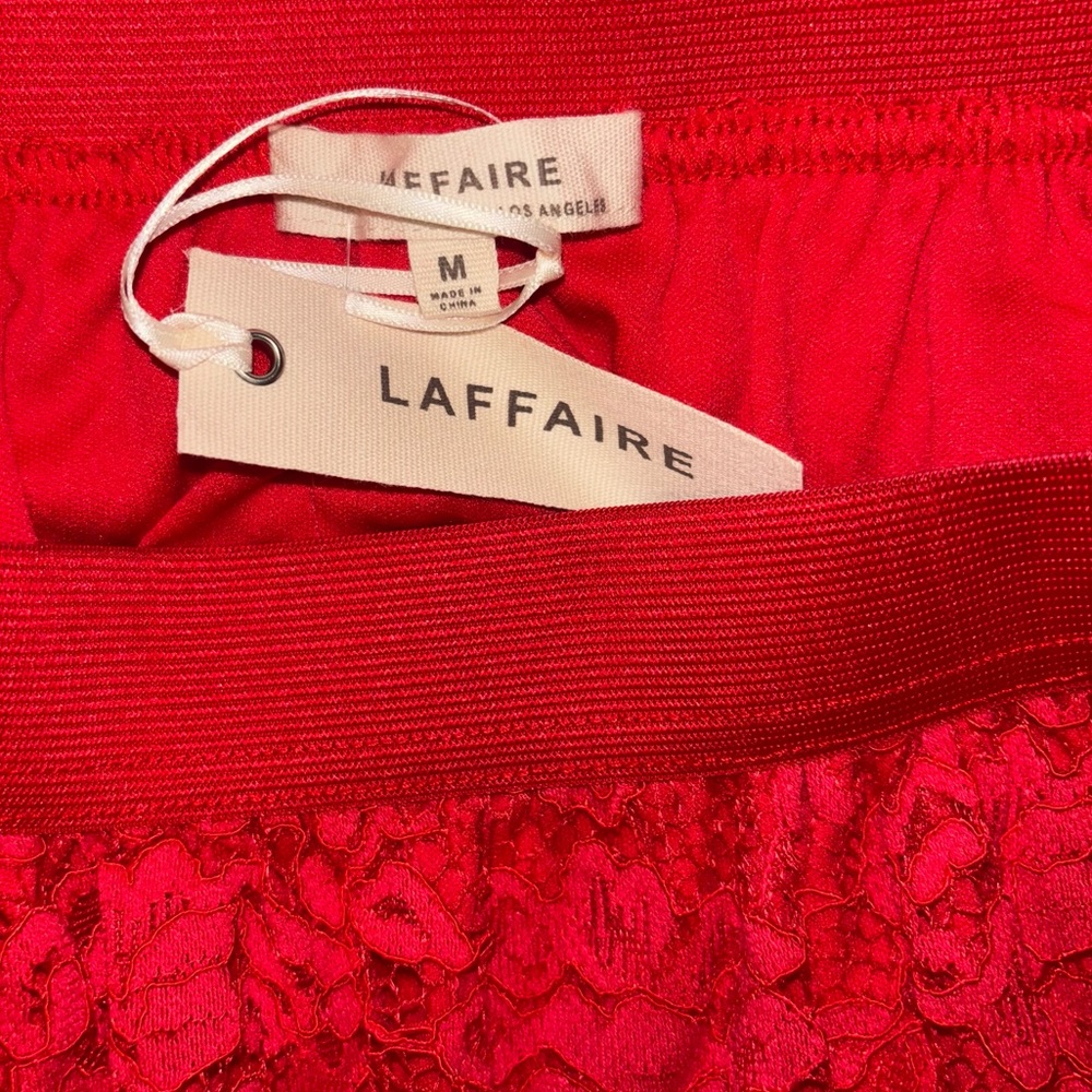 Laffaire Red Lace Maxi Skirt A-Line Full Skirt Women’s Size Medium - Picture 8 of 8